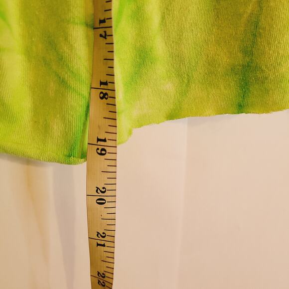 Shadow Hill green tie dyed cut off long sleeved t-shirt - Picture 8 of 8